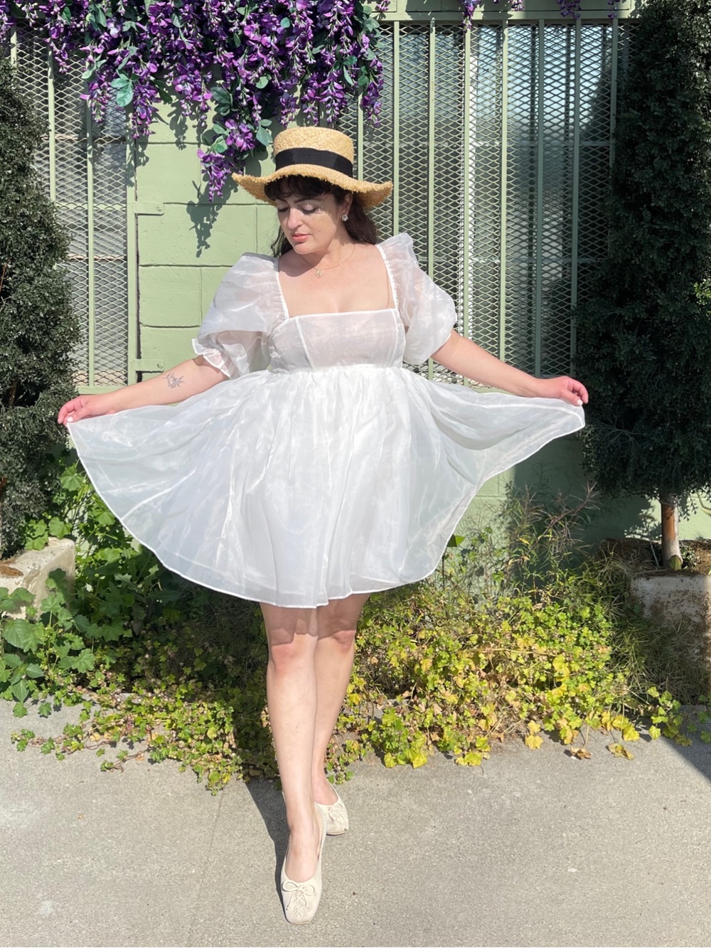 Selkie White  Puff Dress